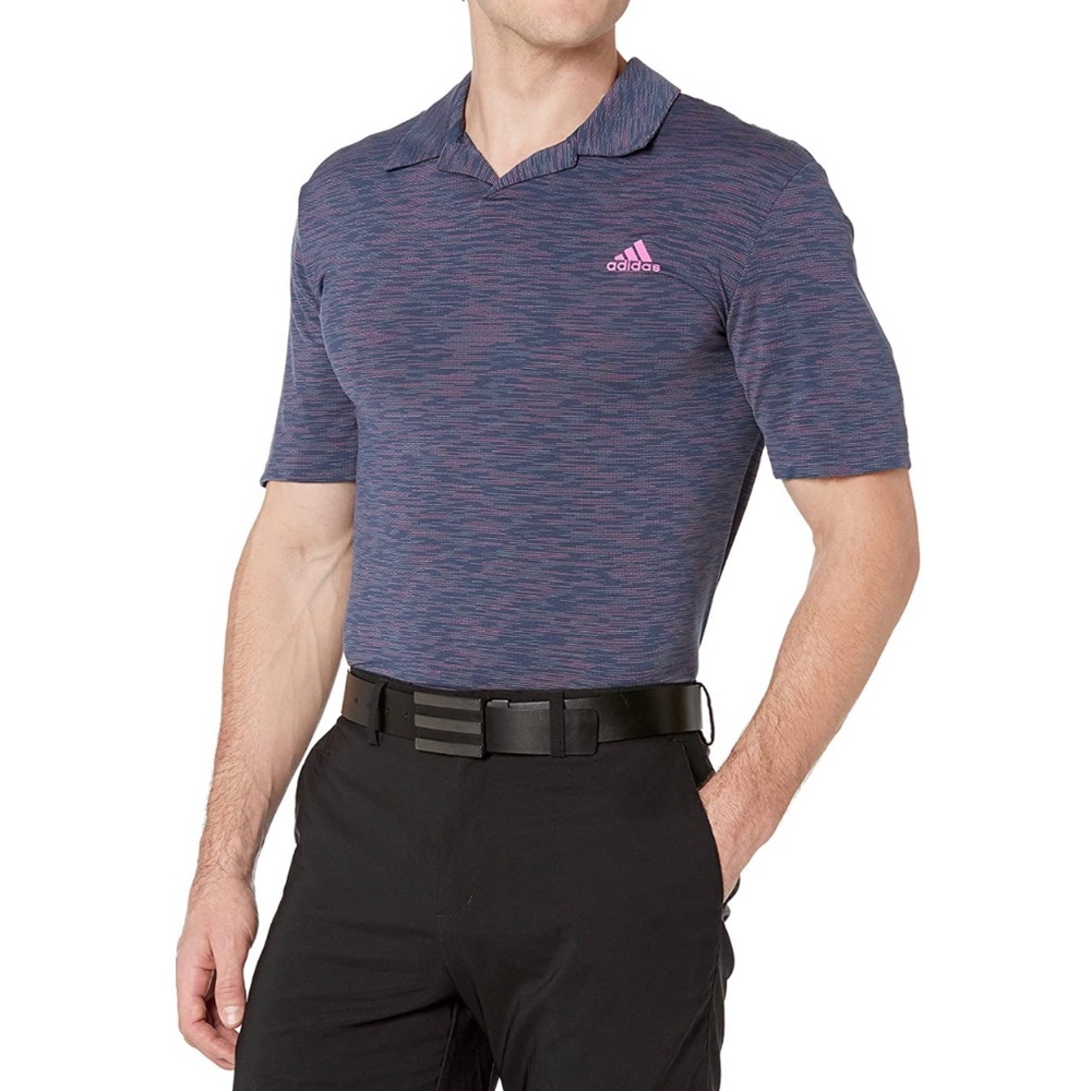 NWT Adidas Men's Broken Stripe Primegreen Navy Polo Shirt Size 2XL